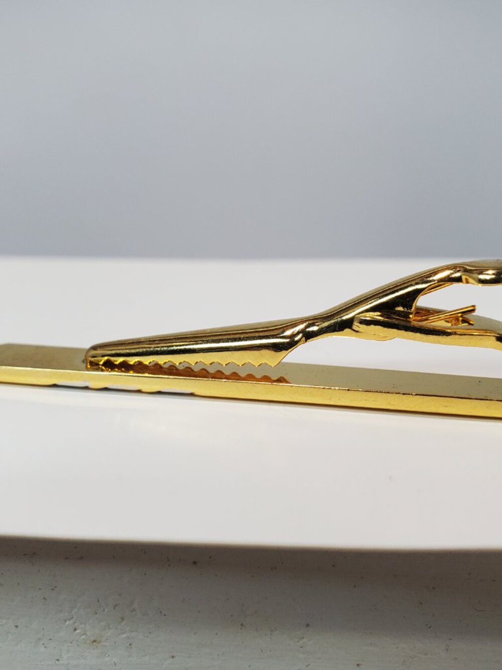 Vintage Gold & Silver-Tone Geometric 3-Piece Cufflink and Tie Clip Set - Picture 4 of 7